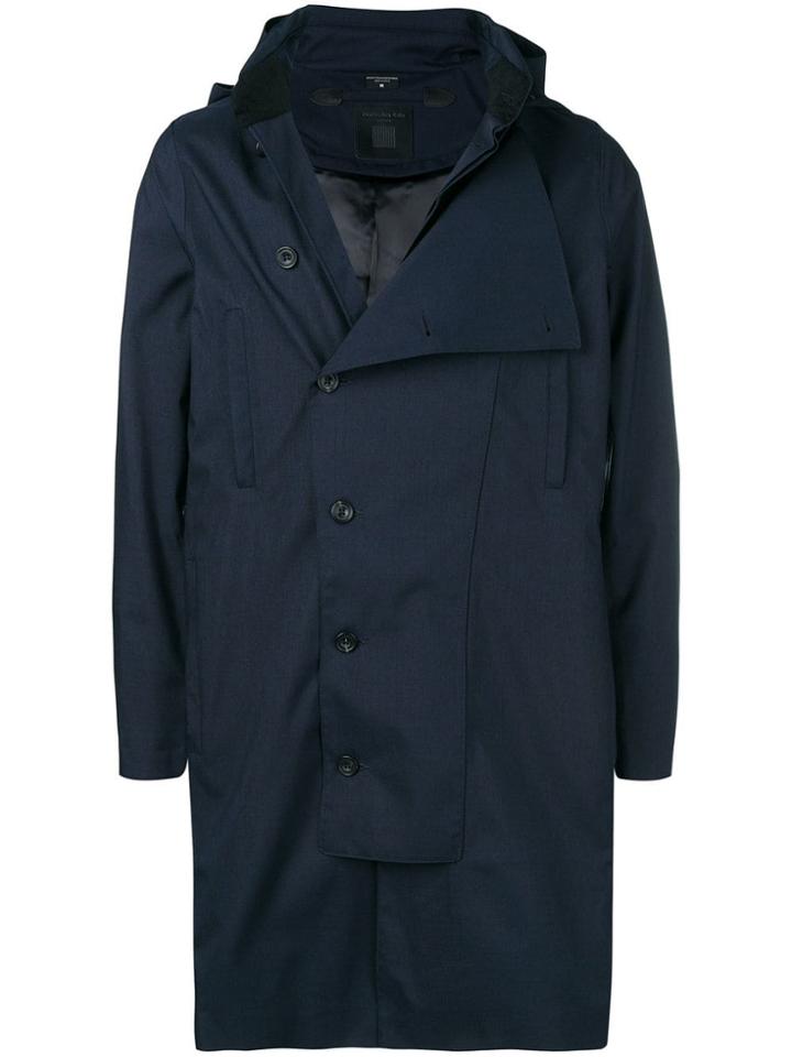 Norwegian Rain Double Buttoned Raincoat - Blue