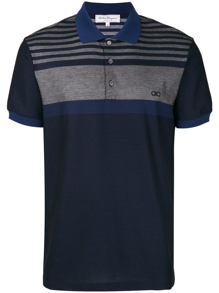 Salvatore Ferragamo - Button Front Polo Shirt - Men - Cotton - Xs, Blue, Cotton