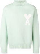 Ami Paris Ami De Coeur Oversize Sweater - Green