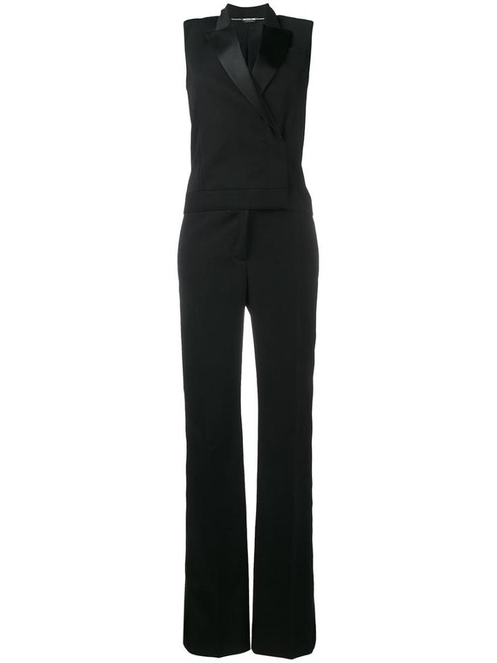 Alexander Mcqueen Tailored Jumpsuit, Women's, Size: 44, Black, Silk/virgin Wool