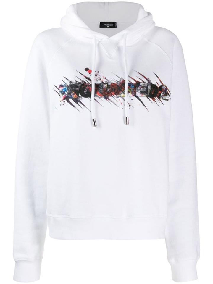 Dsquared2 Covered Logo Hoodie - White