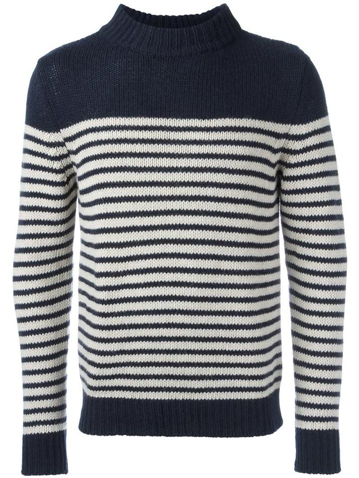 A.p.c. Striped Jumper, Men's, Size: Small, Blue, Merino/alpaca
