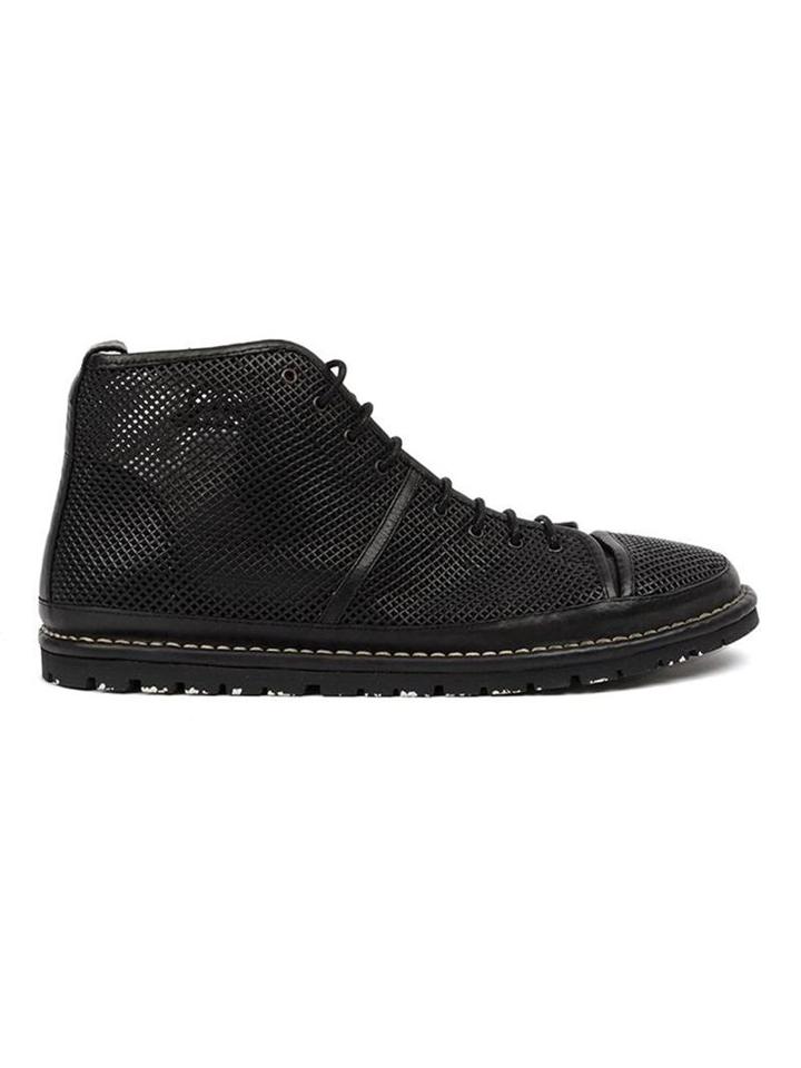 Marsèll Perforated Hi-tops, Men's, Size: 41, Black, Rubber/horse Leather