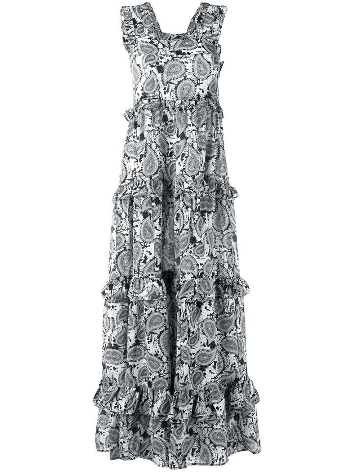 Dodo Bar Or - Paisley Print Maxi Dress - Women - Silk - 40, Black, Silk