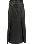 Nk Midi Leather Skirt - Black