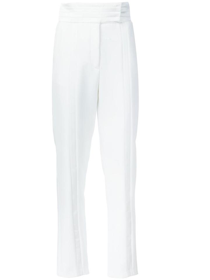 Emanuel Ungaro High-waisted Trousers, Women's, Size: 38, White, Polyester/spandex/elastane