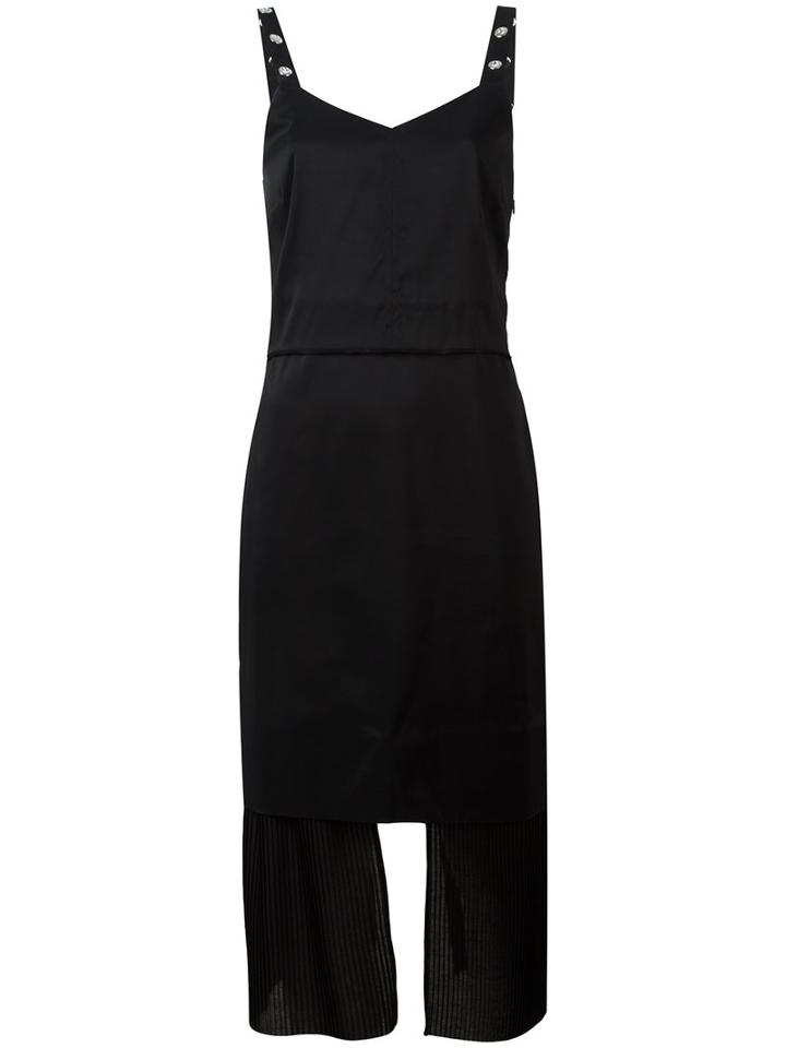 Aalto Under Panel Pleated Dress, Women's, Size: 38, Black, Polyester/acetate