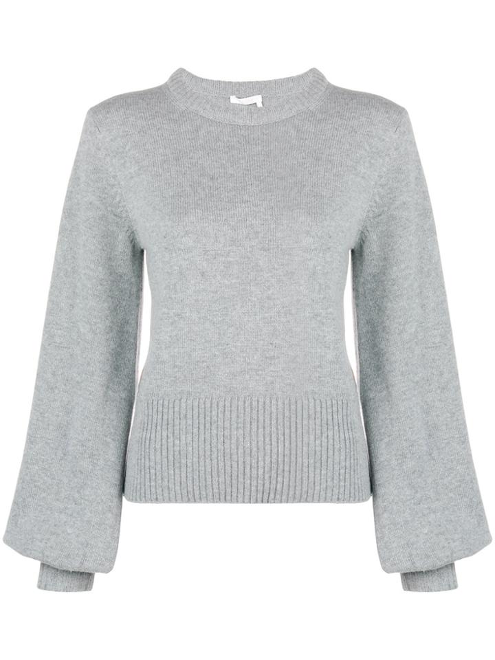 Chloé Puff-sleeve Sweater - Grey