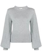 Chloé Puff-sleeve Sweater - Grey