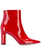 Marc Ellis Pointed Toe Ankle Boots - Red
