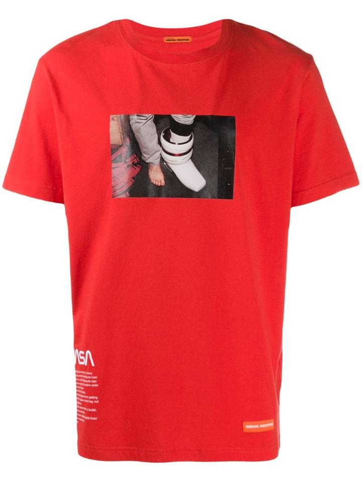 Heron Preston Contrast Print T-shirt - Red