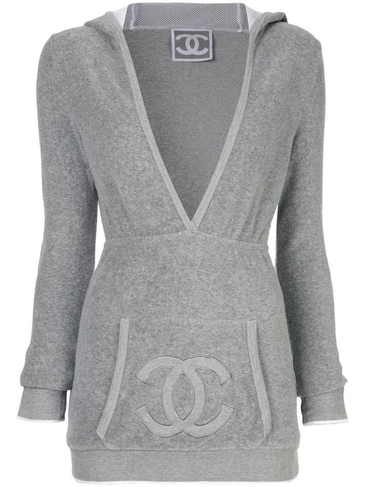 Chanel Pre-owned Cc Logo Hoodie - Grey