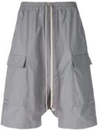 Rick Owens Drkshdw Drop Crotch Cargo Shorts - Grey