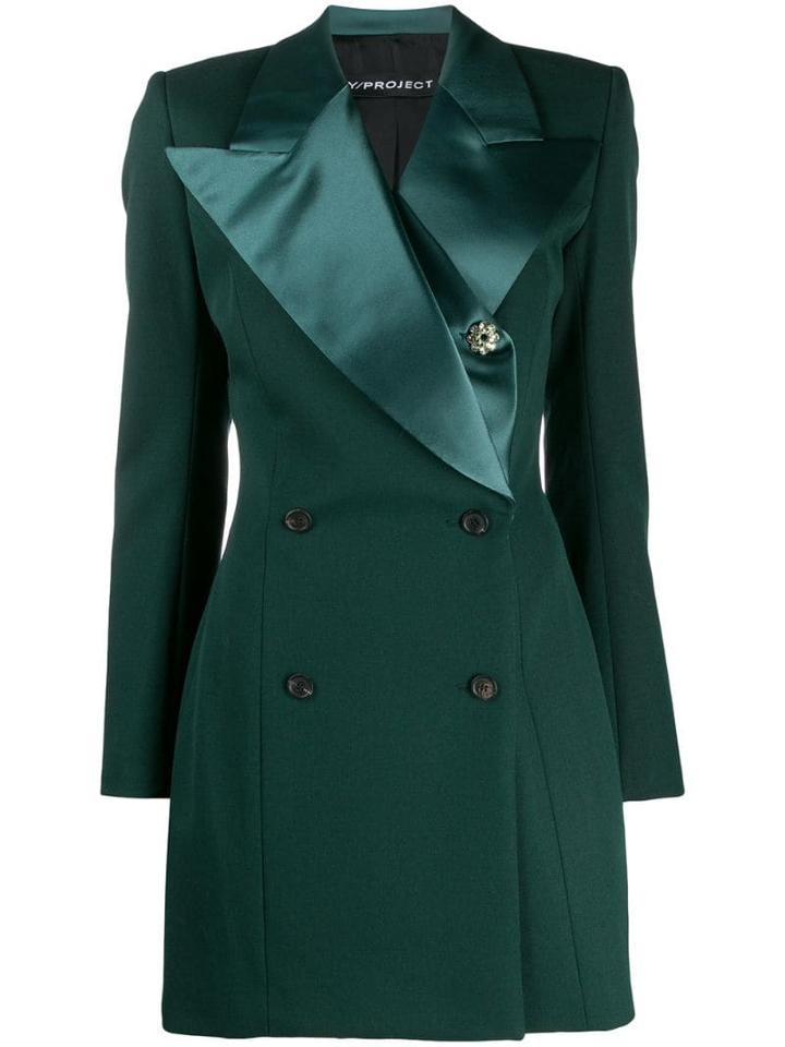 Y/project Double Breasted Blazer - Green