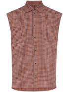 Boramy Viguier Sleeveless Checked Shirt - Red