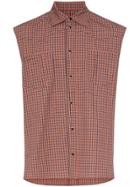 Boramy Viguier Sleeveless Checked Shirt - Red