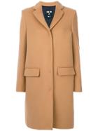 Msgm Single Breasted Coat - Brown