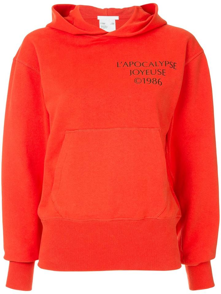 Helmut Lang Log Hack Hoodie - Red