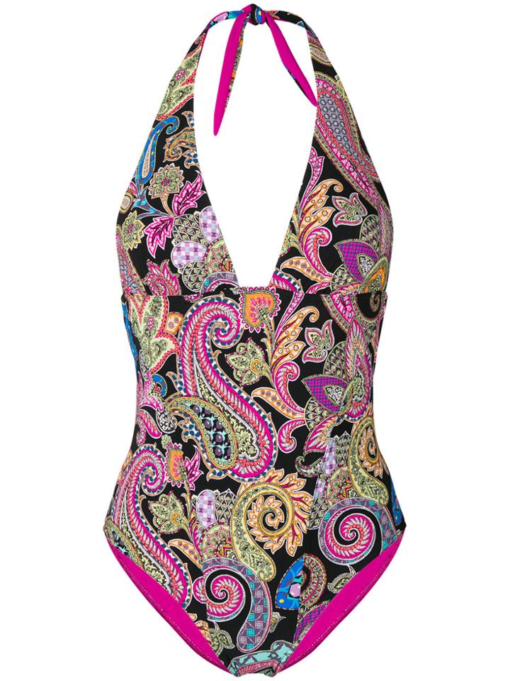 Etro Paisley Print Swimsuit - Black