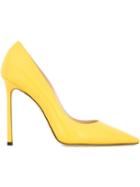 Jimmy Choo Romy Pumps, Women's, Size: 37, Yellow/orange, Leather