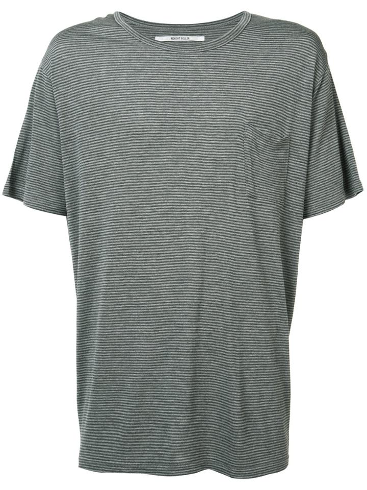 Robert Geller Striped T-shirt - Grey