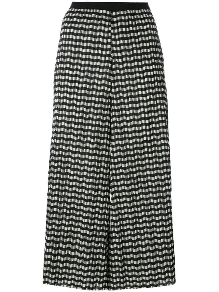 Erika Cavallini Zig-zag Cropped Trousers - Black