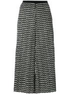 Erika Cavallini Zig-zag Cropped Trousers - Black