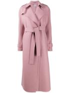 Harris Wharf London Long Belted Coat - Pink