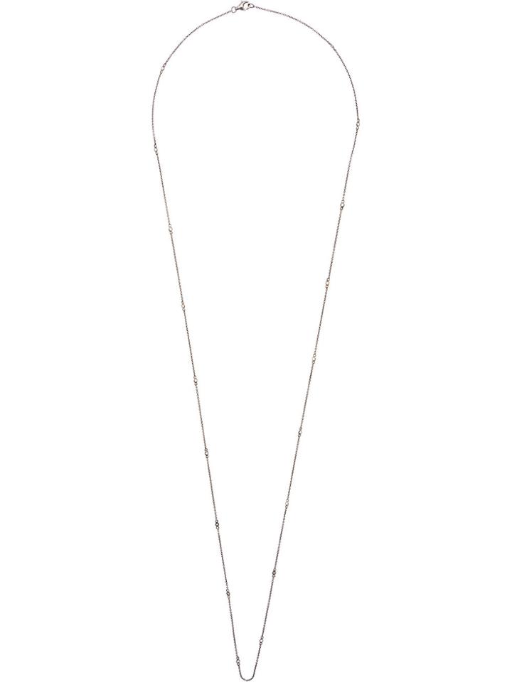 Loquet Long Chain Necklace - Grey