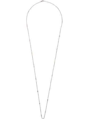 Loquet Long Chain Necklace - Grey