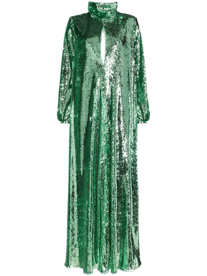 Racil Barbara Sequinned Maxi Dress - Green