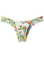 Blue Man Printed Bikini Bottoms, Women's, Size: P, White, Polyamide/spandex/elastane