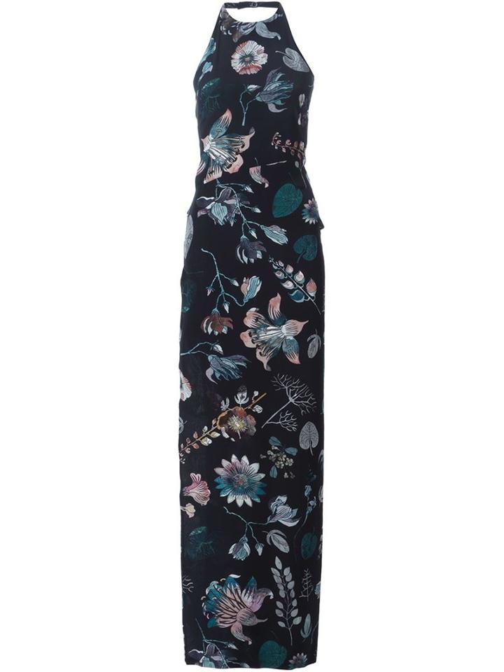 Versus Floral Print Halterneck Dress