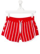 Diadora Junior Red Striped Shorts