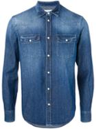 Dondup Denim Shirt, Men's, Size: Large, Blue, Cotton