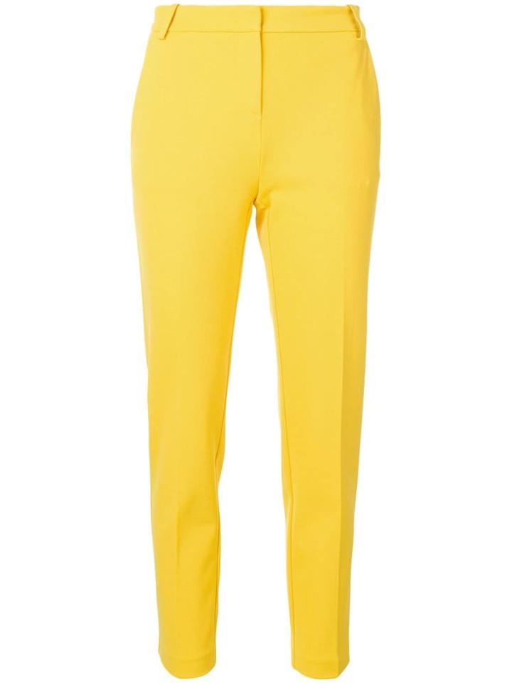 Pinko Plain Slim-fit Trousers - Yellow