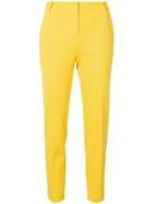 Pinko Plain Slim-fit Trousers - Yellow