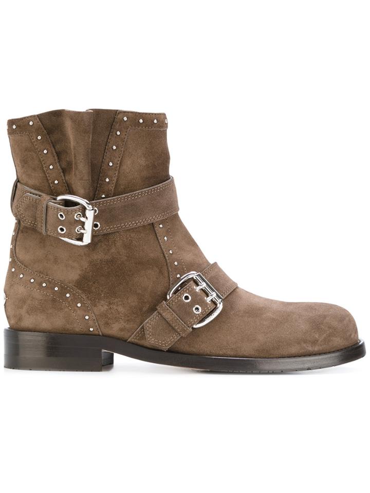 Jimmy Choo Blyss Biker Boots - Brown