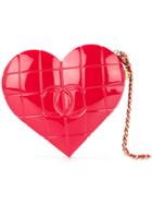Chanel Vintage Chocolate Bar Heart Shaped Bag - Red