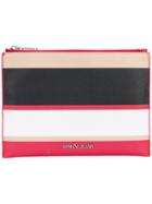 Armani Jeans Striped Wallet - Pink & Purple