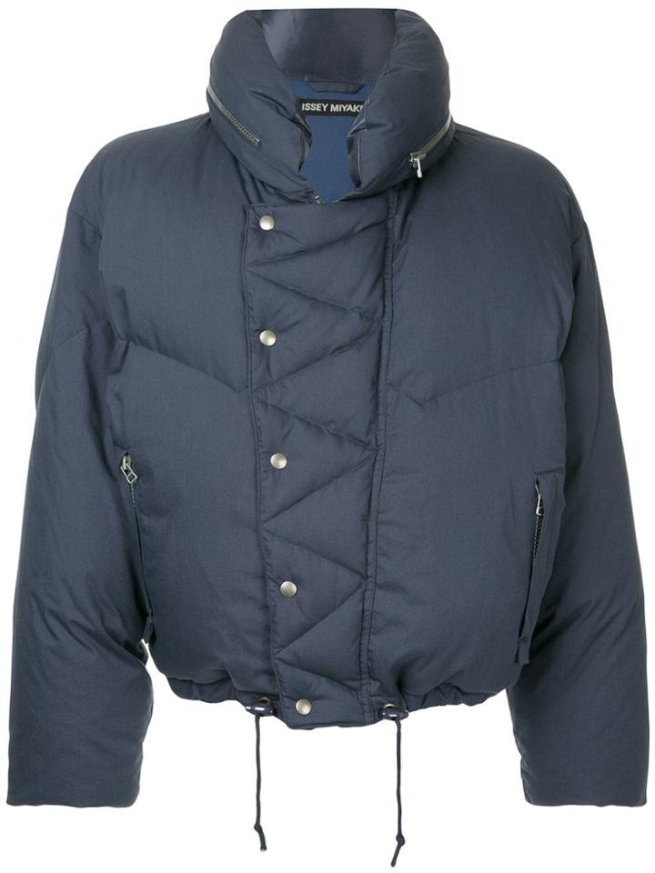 Issey Miyake Pre-owned Cropped Puffer Jacket - Blue
