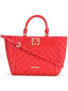 Love Moschino - Quilted Trapeze Tote - Women - Polyurethane - One Size, Women's, Red, Polyurethane