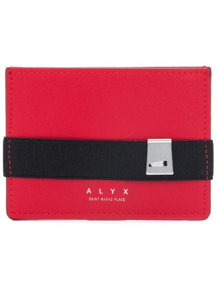 Alyx Branded Strap Front Cardholder - Red