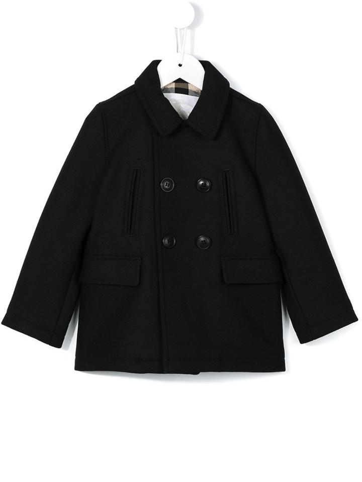 Burberry Kids - Double Breasted Coat - Kids - Polyamide/acetate/cupro/wool - 6 Mth, Blue
