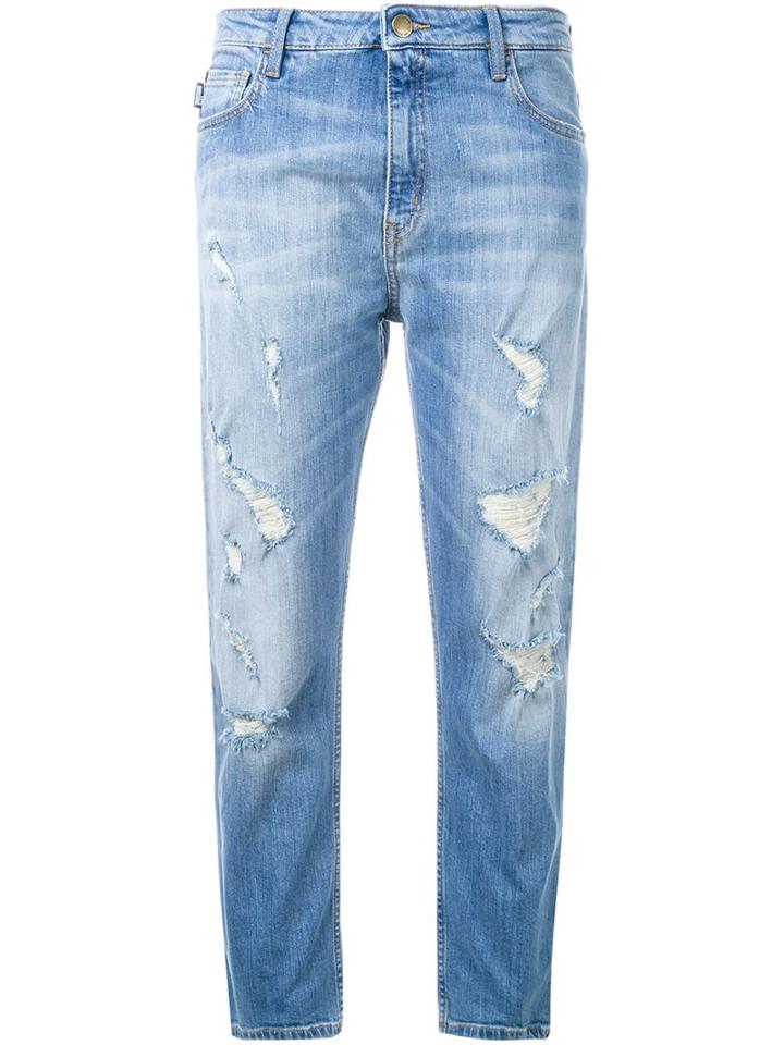 Love Moschino Boyfriend Jeans, Women's, Size: Medium, Blue, Cotton/spandex/elastane