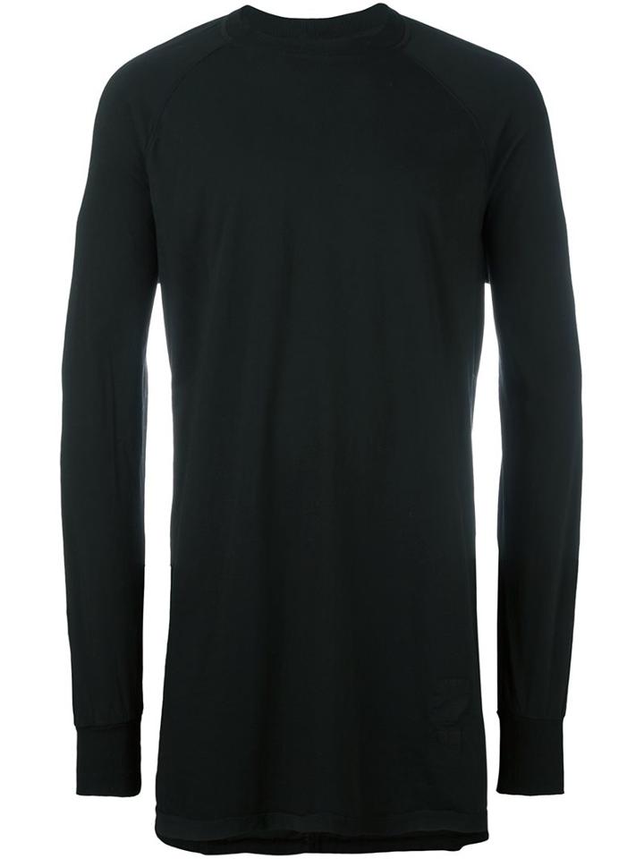 Rick Owens Drkshdw Raglan Sleeve Sweatshirt, Men's, Size: Xl, Black, Cotton
