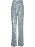 Sally Lapointe Sequin Embroidered Trousers - Blue