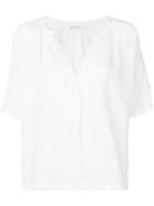 Masscob Frayed Short-sleeved Blouse - White