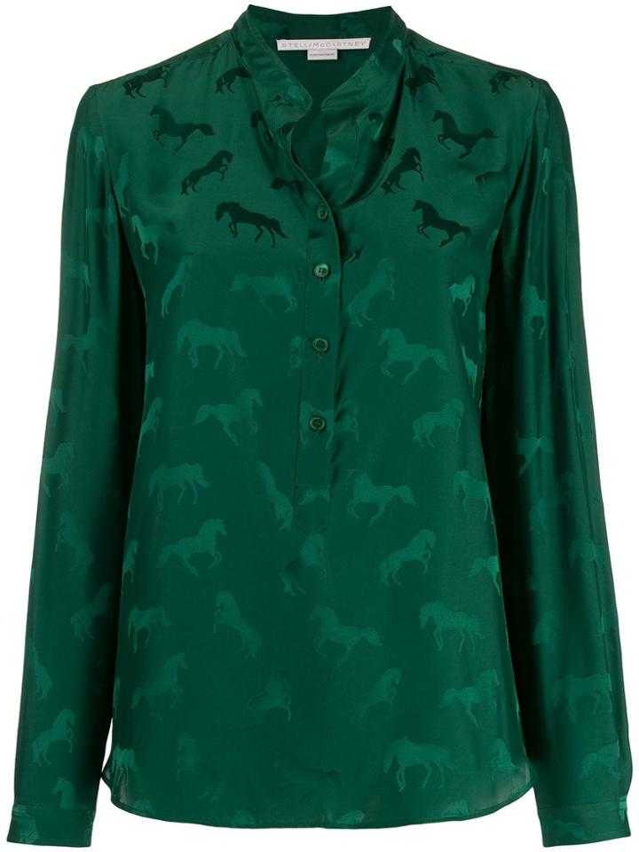 Stella Mccartney Horse Jacquard Print Shirt - Green