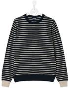 Woolrich Kids Striped Breton Sweater - Blue